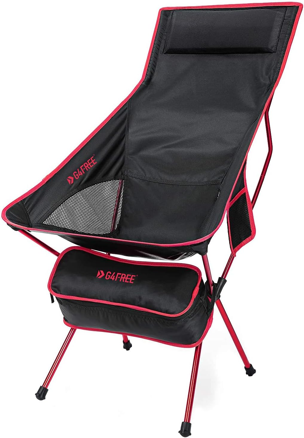 Lightweight Portable High Back Camping Chair with Headrest & Pocket G68516