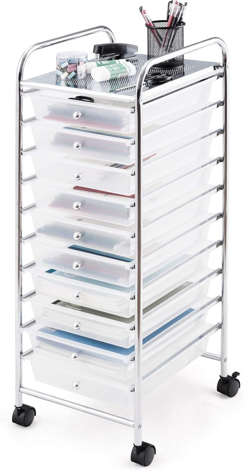 10 Drawer Rolling Storage Cart V94930