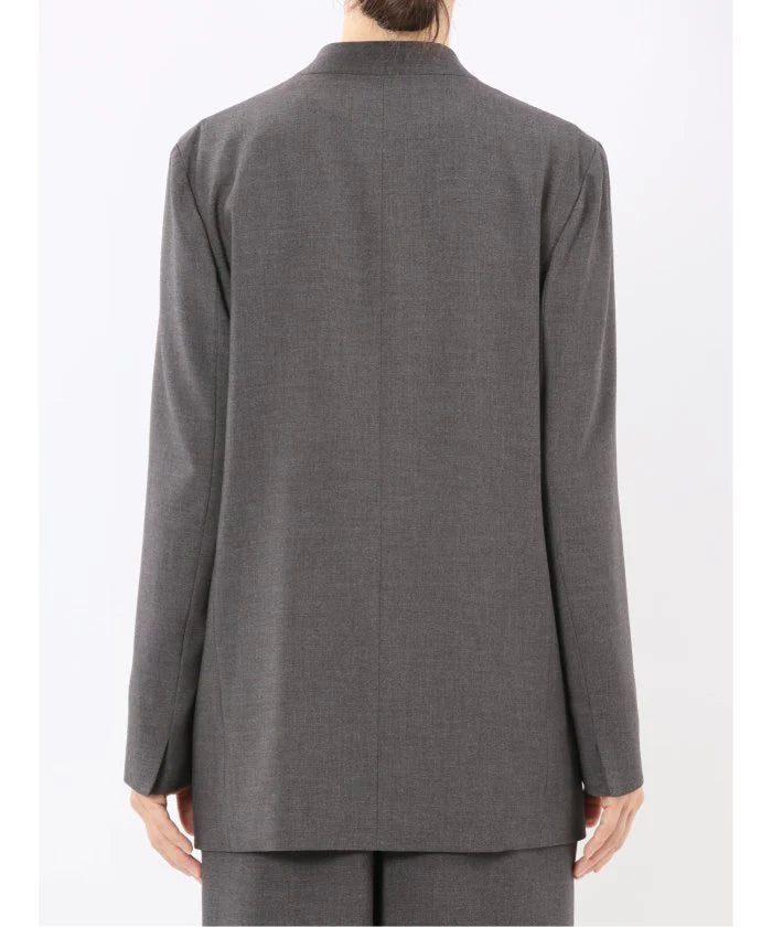 Stretch Washable Woolish No Collar Jacket L8867
