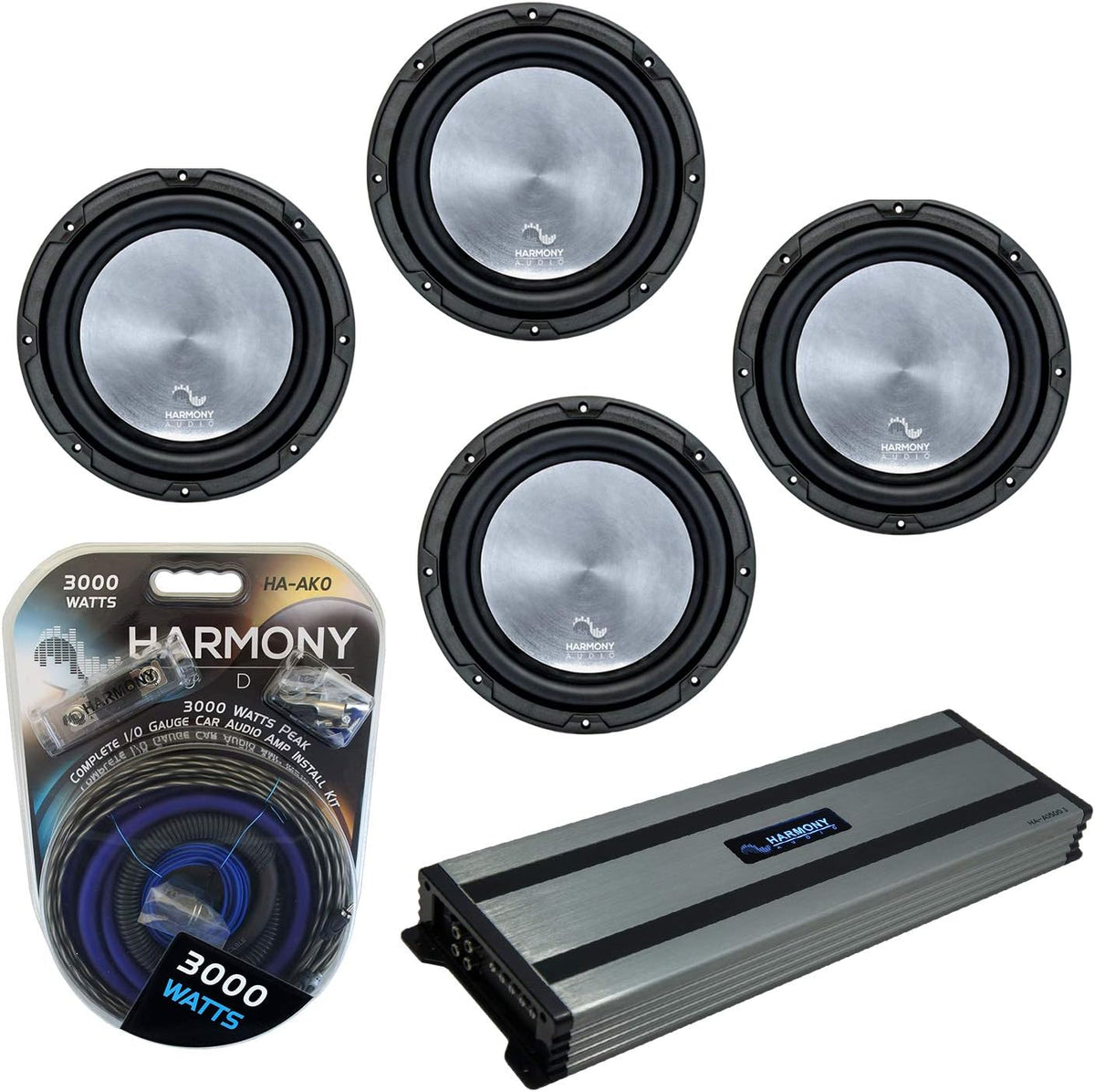 12 Sub 1000W Subwoofer with Amplifier & Amp Kit F9649