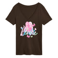 Women's Short Sleeve Graphic V-Neck T-Shirt L712489