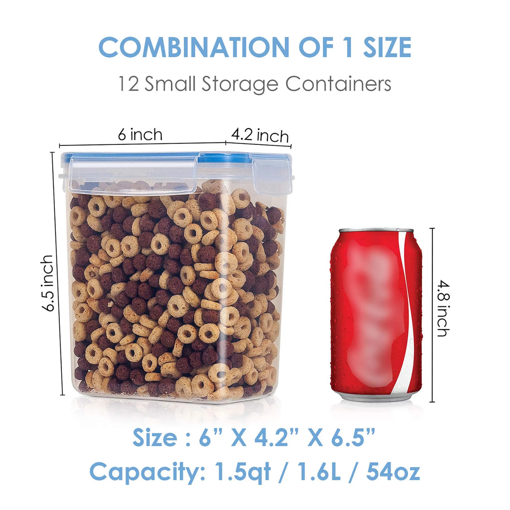 12 Pc Airtight Plastic Food Storage Containers F893911