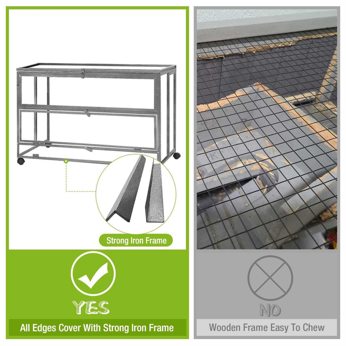 3 Levels Small Animal Cage with Chewing Toy, Food Bowl, Seesaw, Hideout and Plastic Tray U452