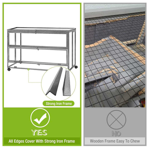 3 Levels Small Animal Cage with Chewing Toy, Food Bowl, Seesaw, Hideout and Plastic Tray U452