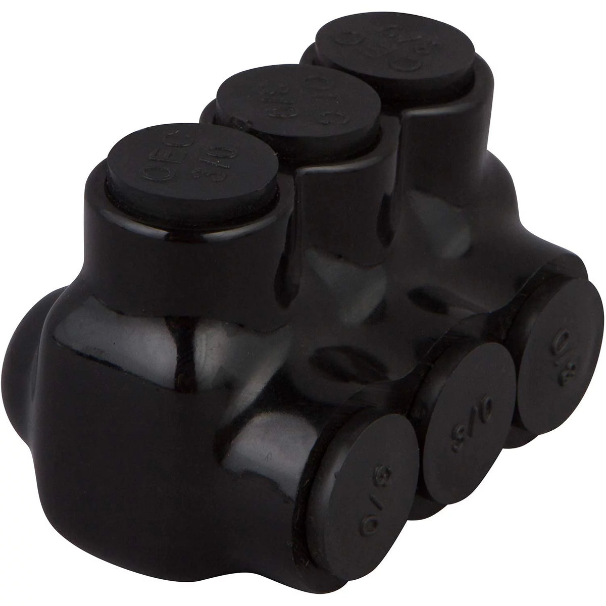 Black Insulated Multi-Cable Connector 3 Ports T7217