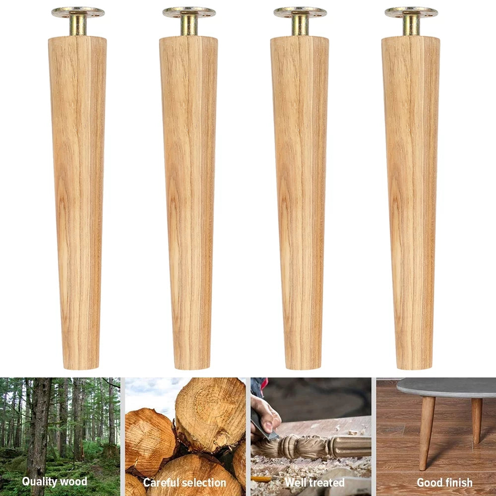 4/6/8 Inch Solid Wood Furniture Legs L3904