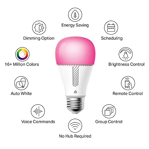 Full Color Changing Dimmable Smart WiFi Light Bulbs A19 60 W 2-Pack N59783