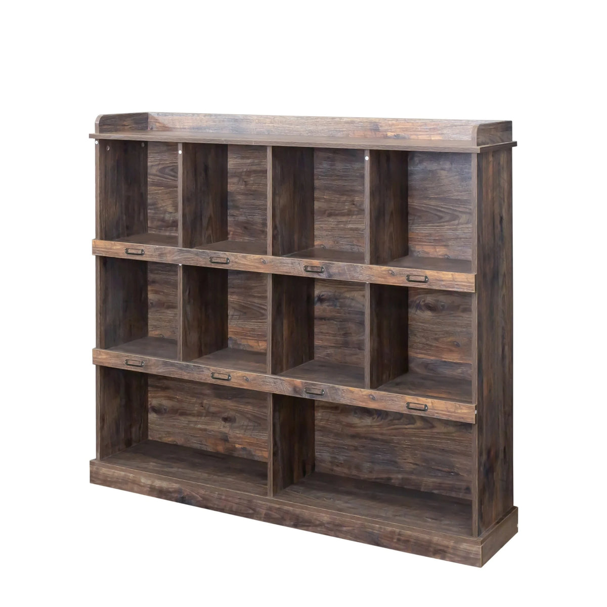 10-shelf Brown Bookcase S838