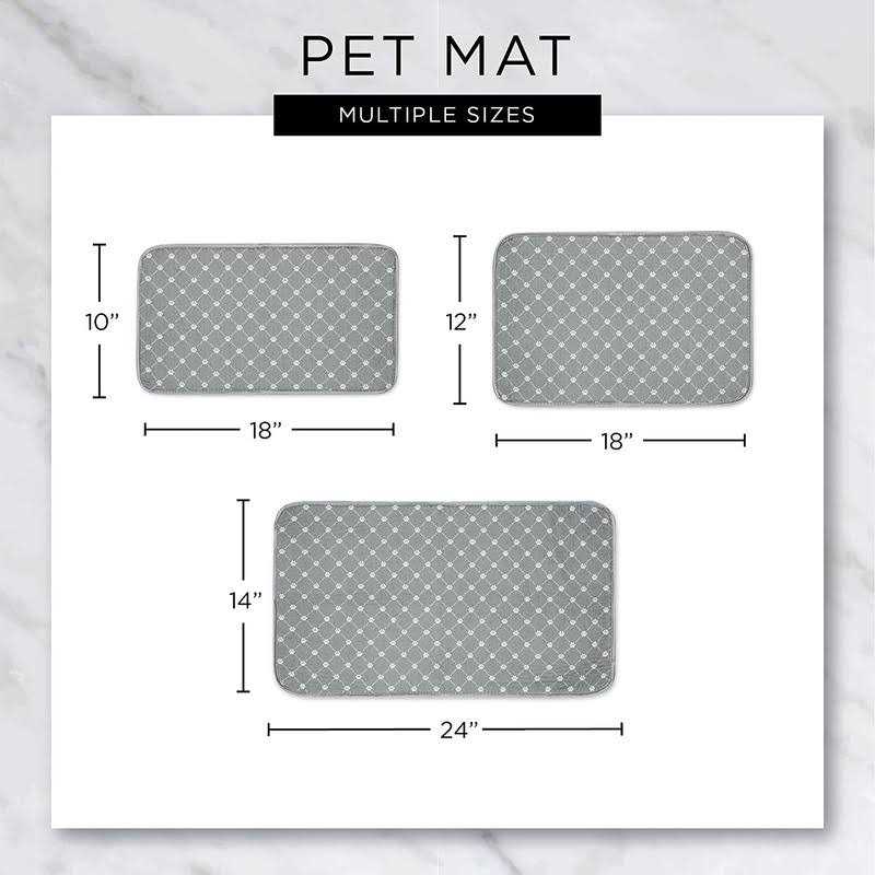 Off White Lattice Paw Pet Mat O920