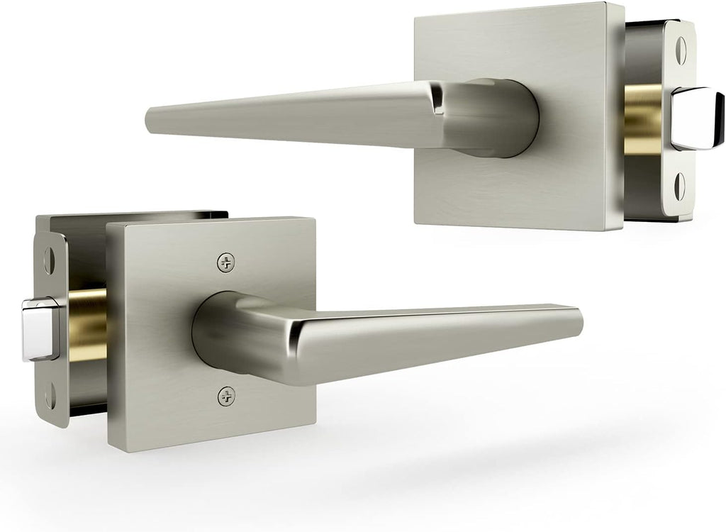 Matte Black Lever Door Handle and Deadbolt Lock Combo Pack of 2 J938