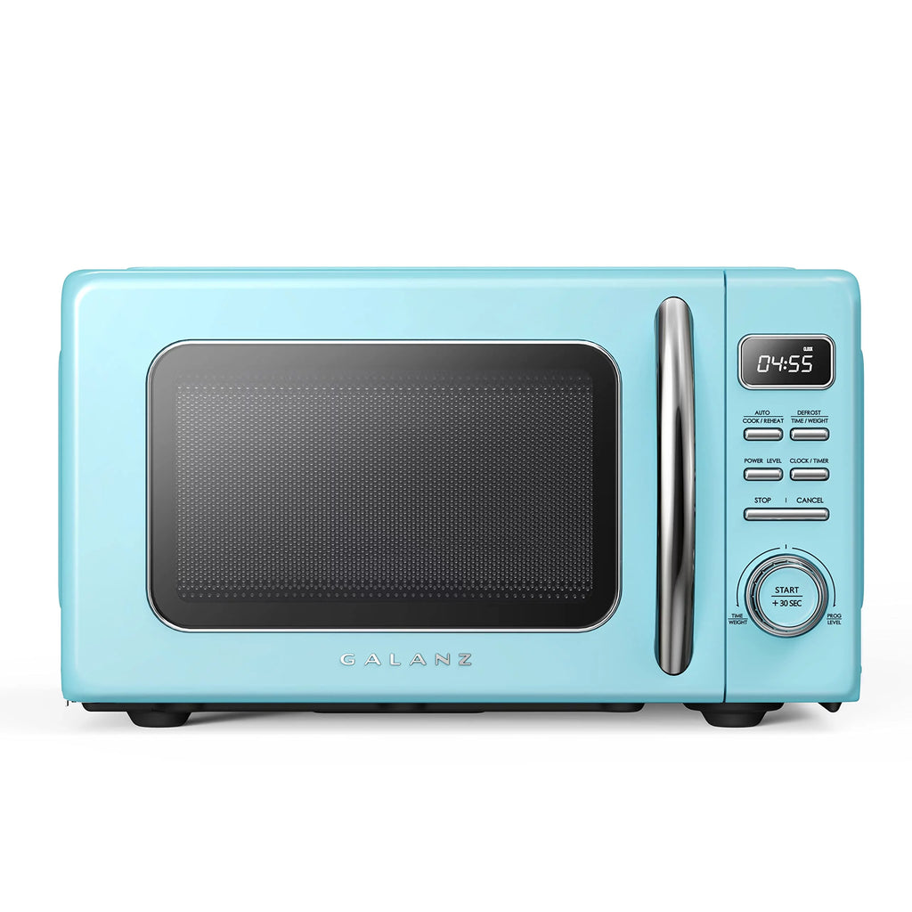 Blue 0.9 cu ft Retro Countertop Microwave Oven Y134359