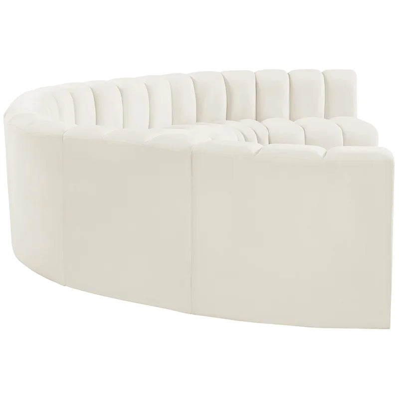 Cream Velvet Modular Sofa U578922