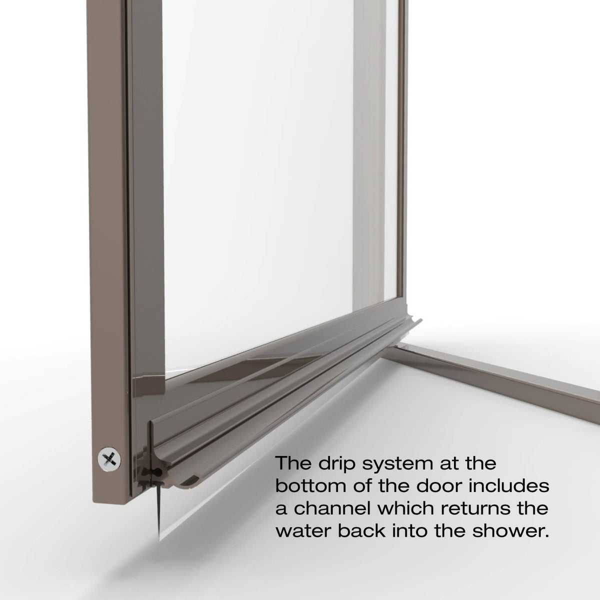 Pivot Framed Shower Door with Silver R289079