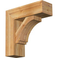 8x22W x 24x22D x 24x22H Rough Sawn Bracket with Offset Brace, Western Red Cedar V28733