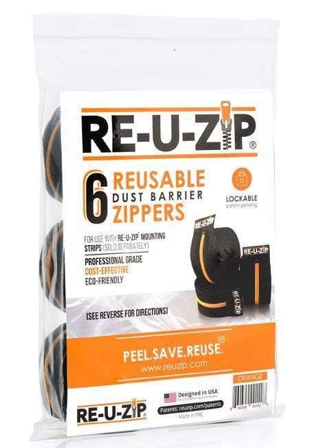 Red Reusable Dust Barrier Zipper 6 Pack B335808