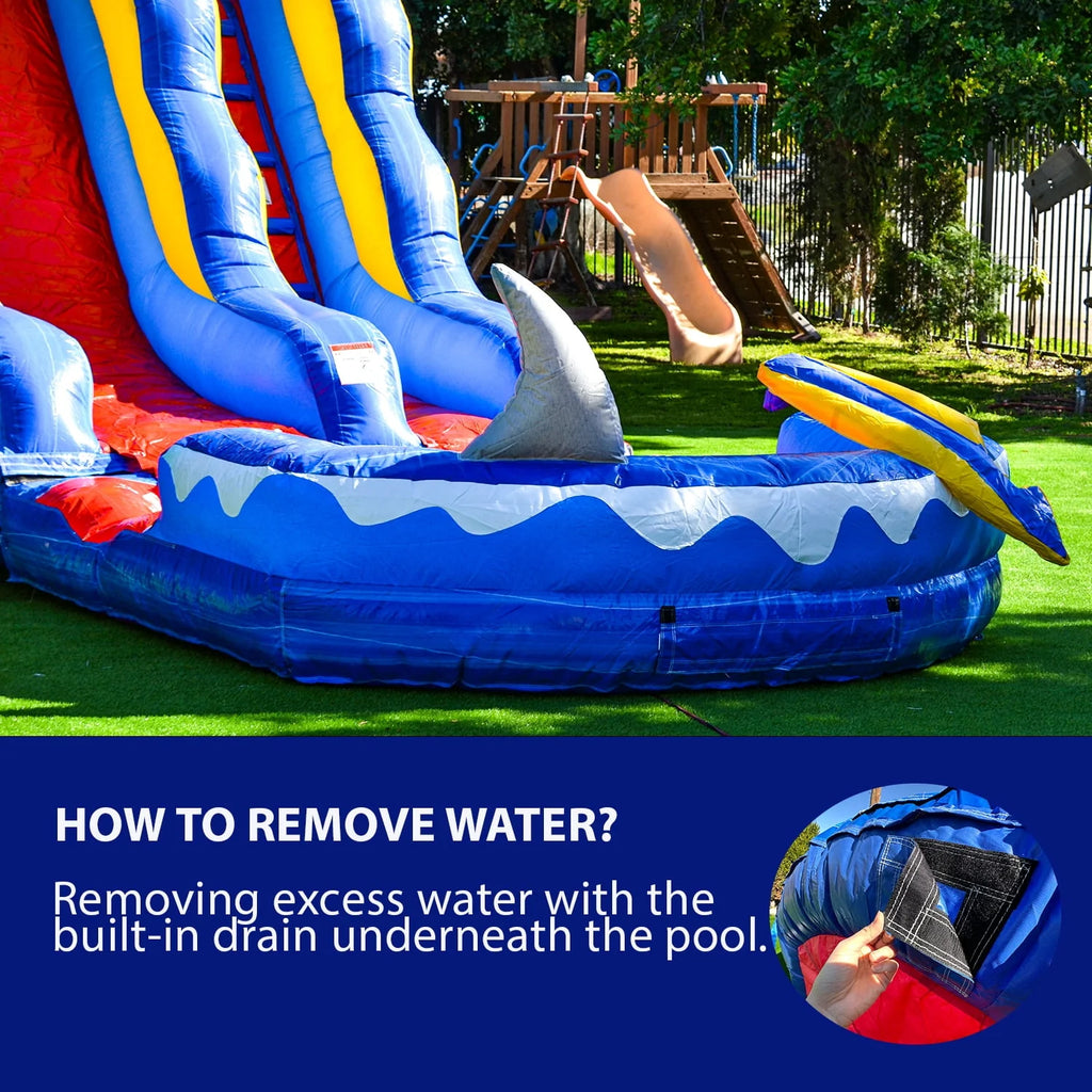 Shark Water Slide with Pool Q364357