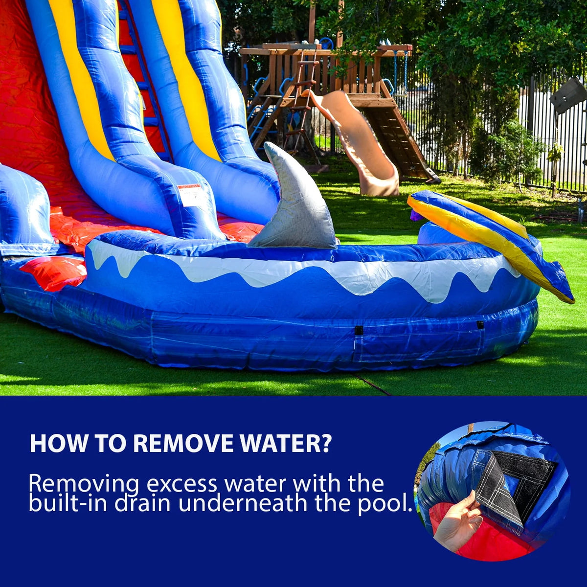 Shark Water Slide with Pool Q364357