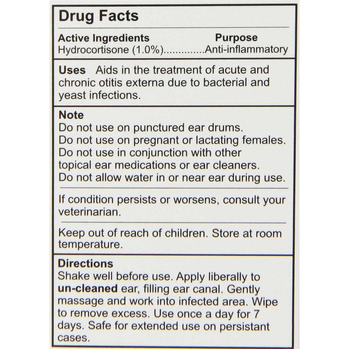 Hydrocortisone Otic H591