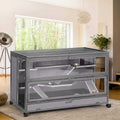3 Levels Small Animal Cage with Chewing Toy, Food Bowl, Seesaw, Hideout and Plastic Tray U452