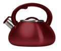 Stainless Steel Whistling Kettle, 2.5 Quarts, Matte Red Q834