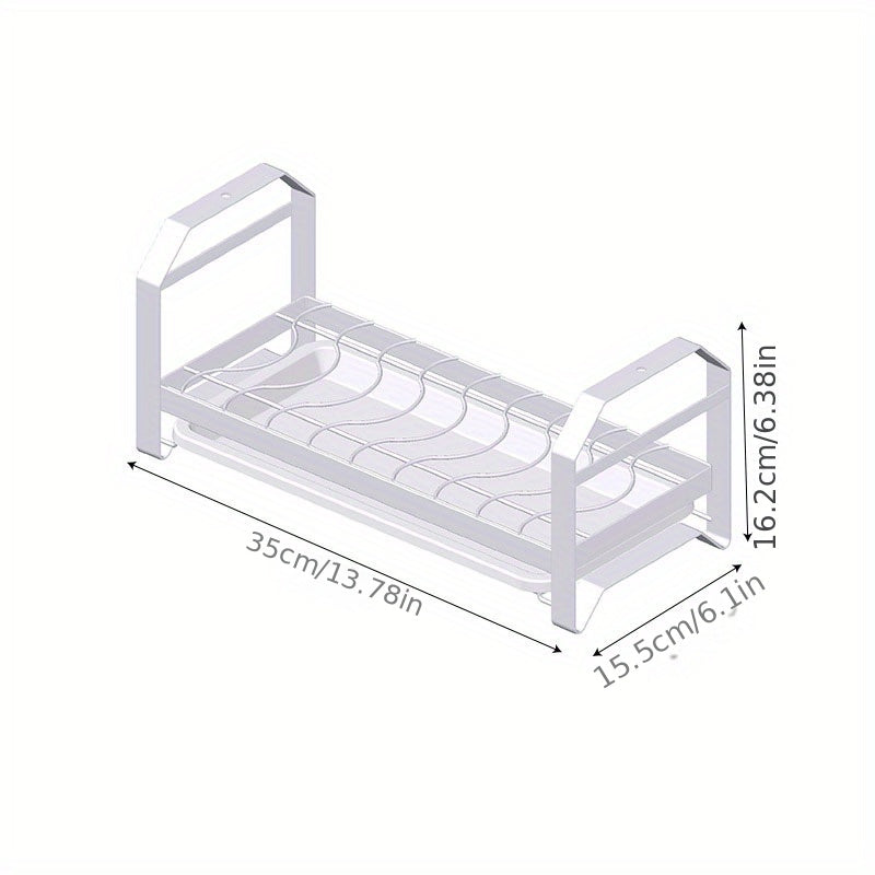 White Plate Drain Storage Rack B8658