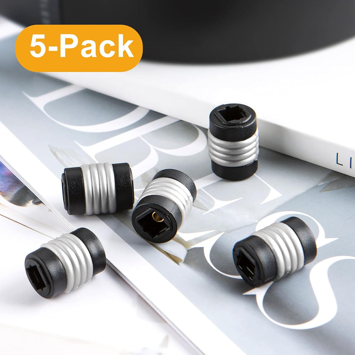 Optical Toslink Female to Female Extension Connector, 5-Pack G44641