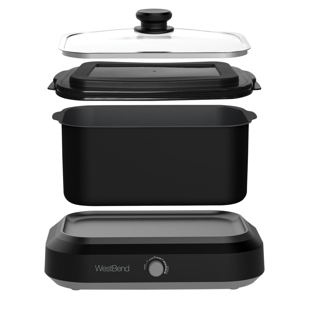 6 Qt. Black Slow Cooker with Non-Stick Surface J806983