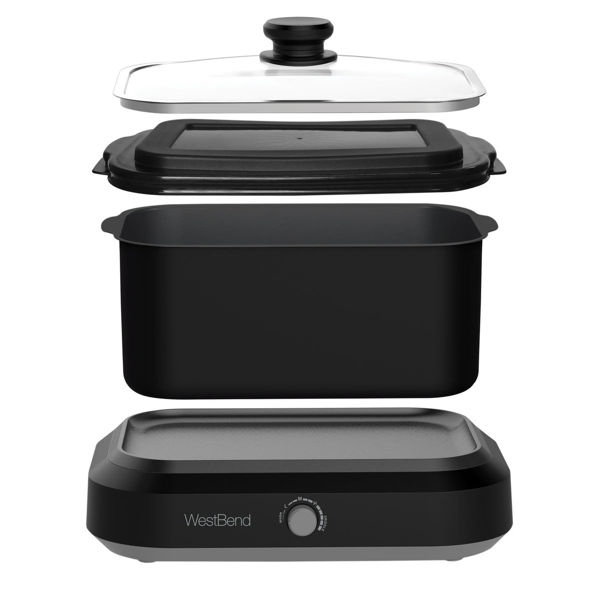6 Qt. Black Slow Cooker with Non-Stick Surface J806983