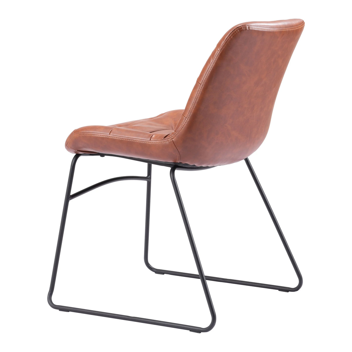 Dining Chair Set of 2 Vintage Brown T4958