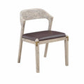 Dining Side Chair with Brown Faux Leather A730571
