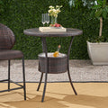 Round Wicker Table with Ice Pail T439