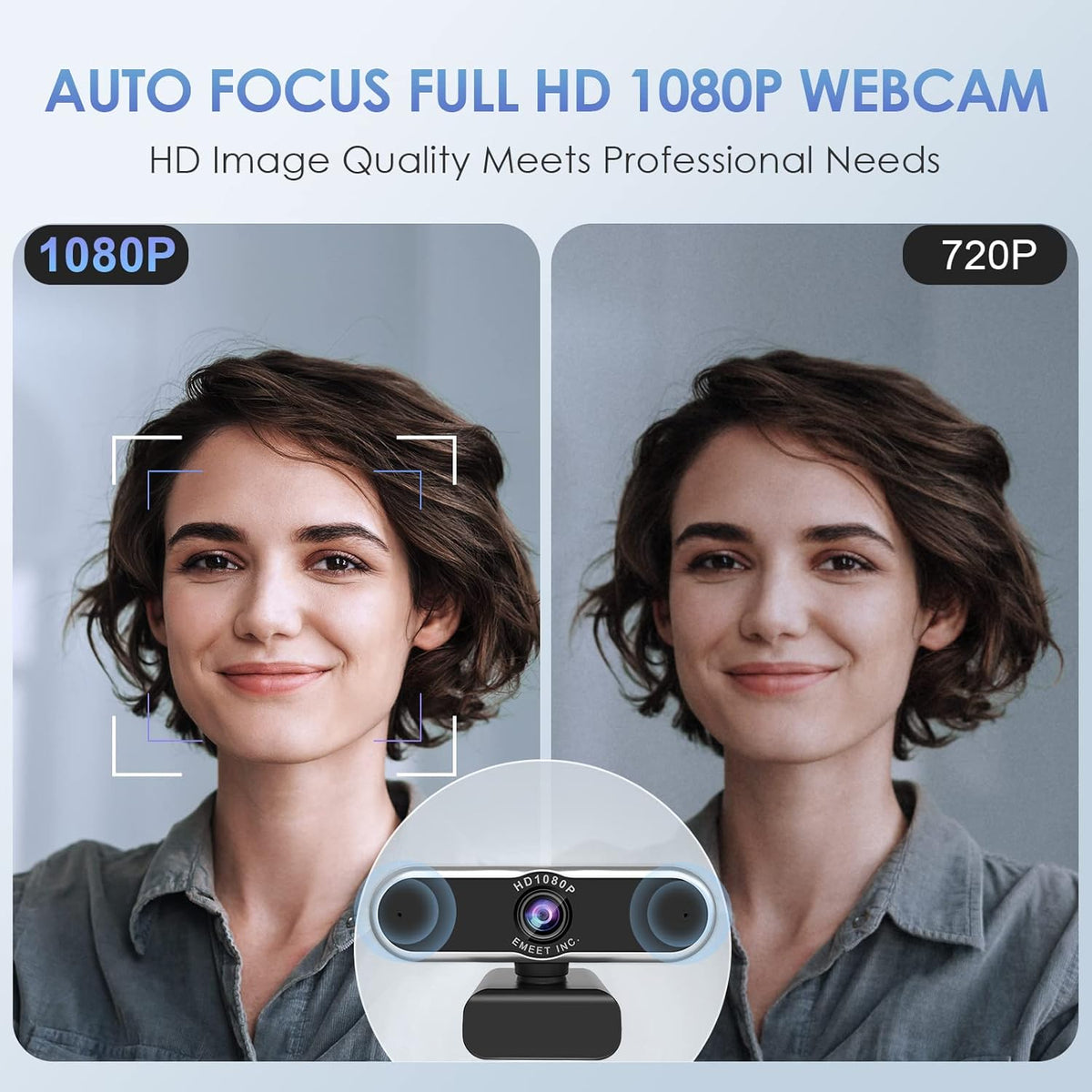 1080P Webcam with Microphone Pack of 2 E694