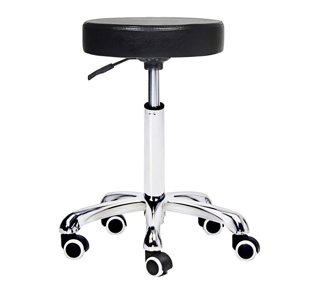 Height Adjustable Rolling Swivel Stool Chair with Round Seat P182396