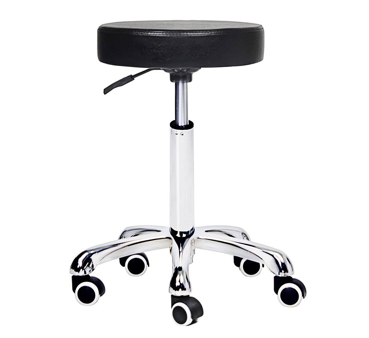 Height Adjustable Rolling Swivel Stool Chair with Round Seat P182396
