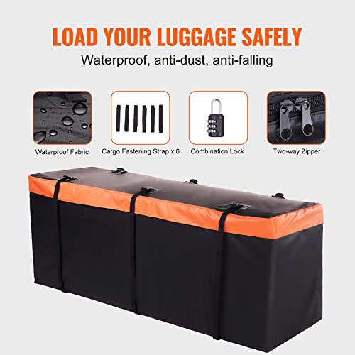 Folding Hitch Carrier 500lb Capacity Cargo Basket Waterproof Bag Z998