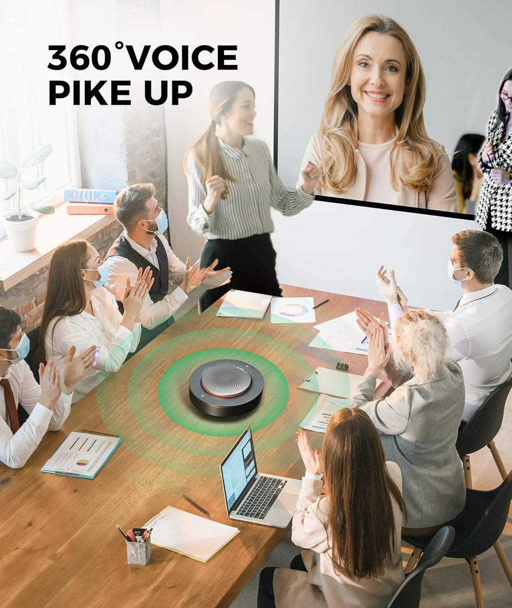 Conference Speaker with 4 Noise-canceling Mics and USB-C Docking Function V760