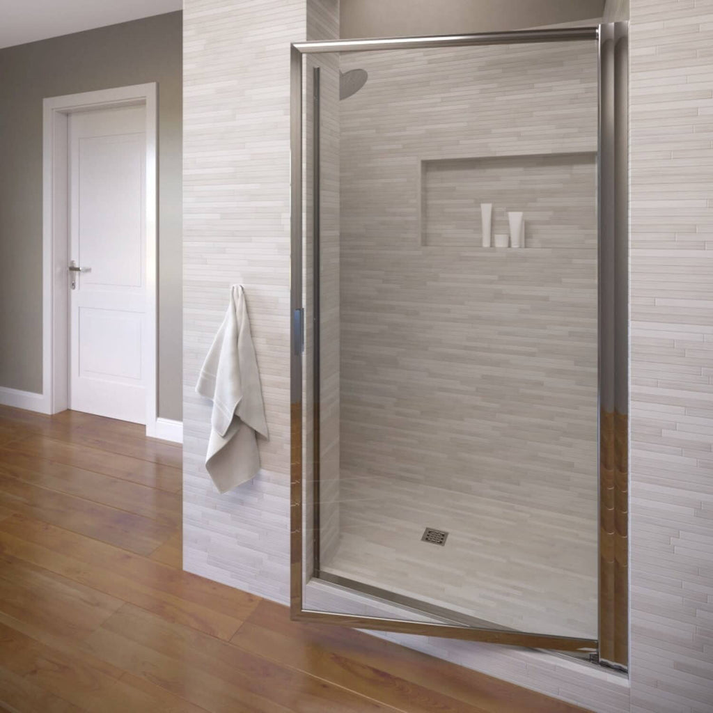 Pivot Framed Shower Door with Silver R289079