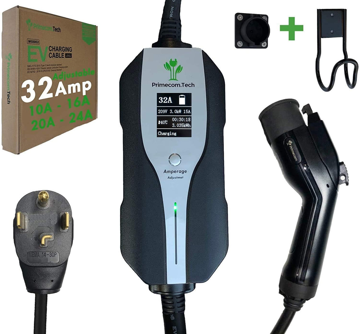 Level 2 Electric Vehicle Charger with 30Ft Cable C279757