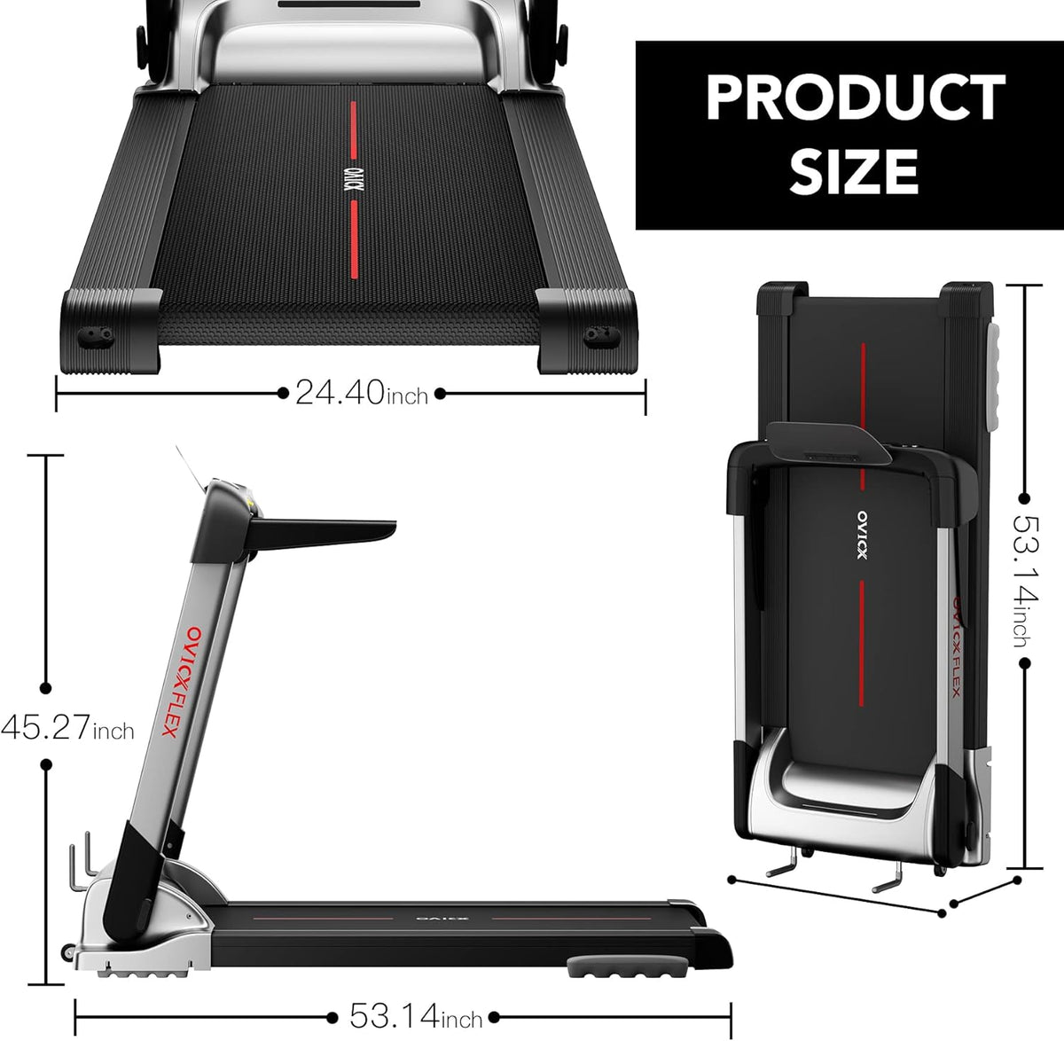 Foldable Compact Electric Treadmill L56352