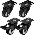 Black Swivel Caster Wheels Heavy Duty Pack of 4 A287710