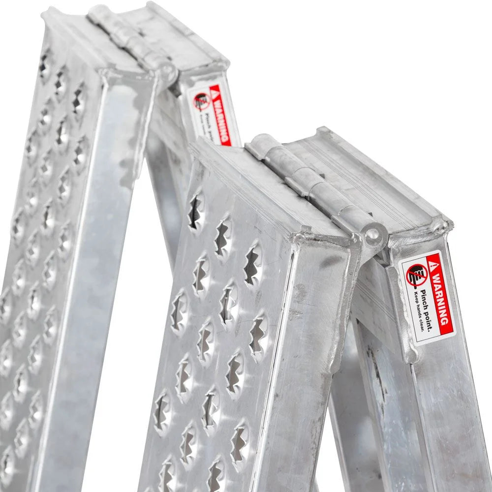 Aluminum 10' Arched Dual Runner Folding ATV Ramps R9111