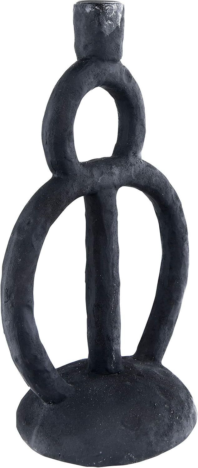 Black Resin Candleholder F137226