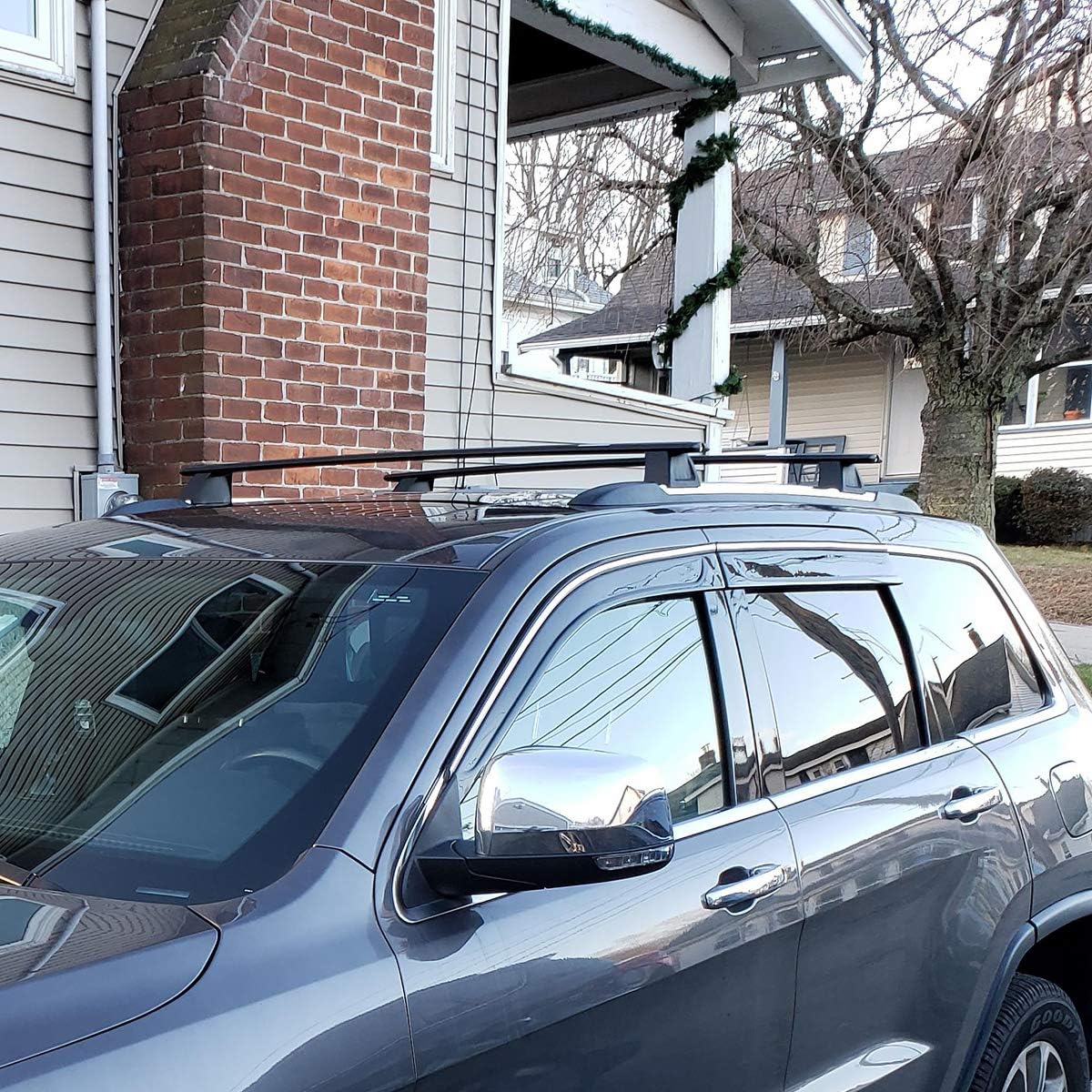Black Roof Top Cross Bars Rack Cargo Carrier H638