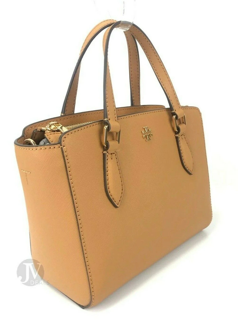 Saffiano Leather Mini Top Zip Tote Handbag Q120982
