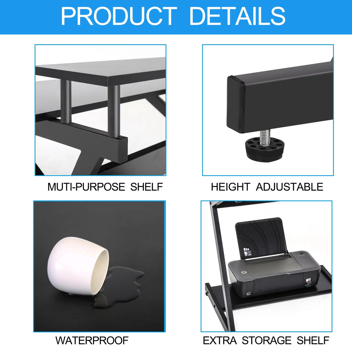 27-Inch Computer Desk with Monitor Shelf M49507