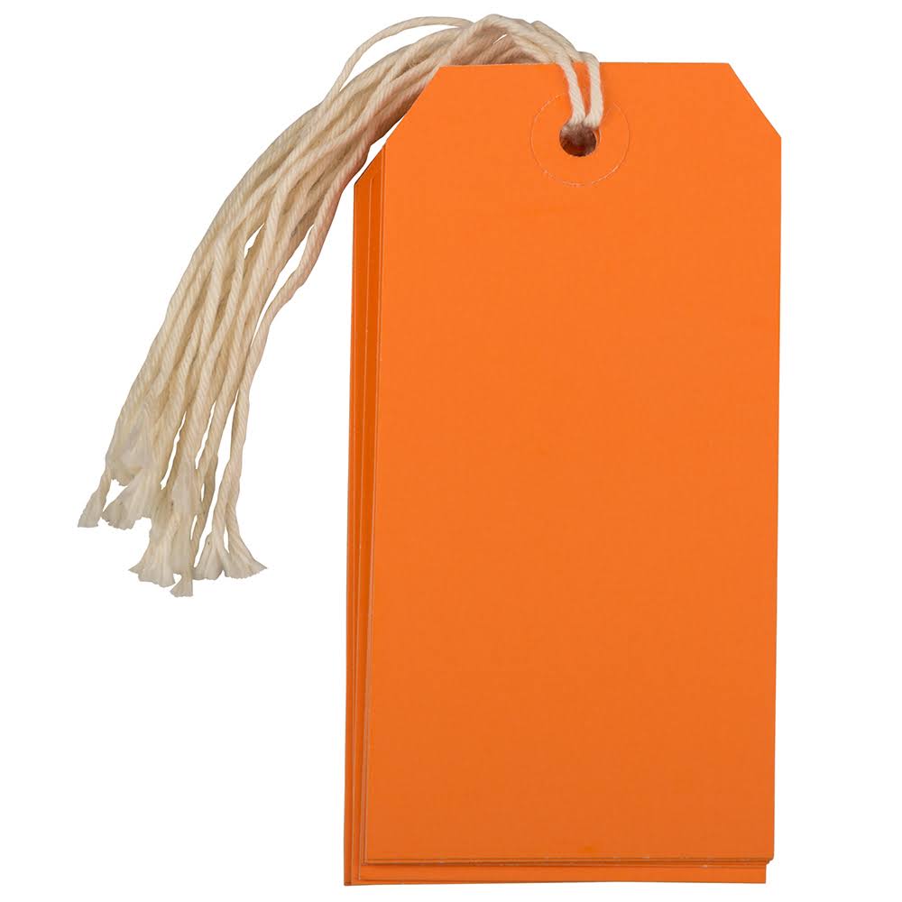 Orange 1000/Carton Gift Tags with String O955398