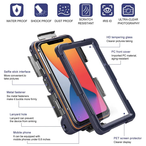 Waterproof Protective Case for Phones Up to 6.9 Inch R1943
