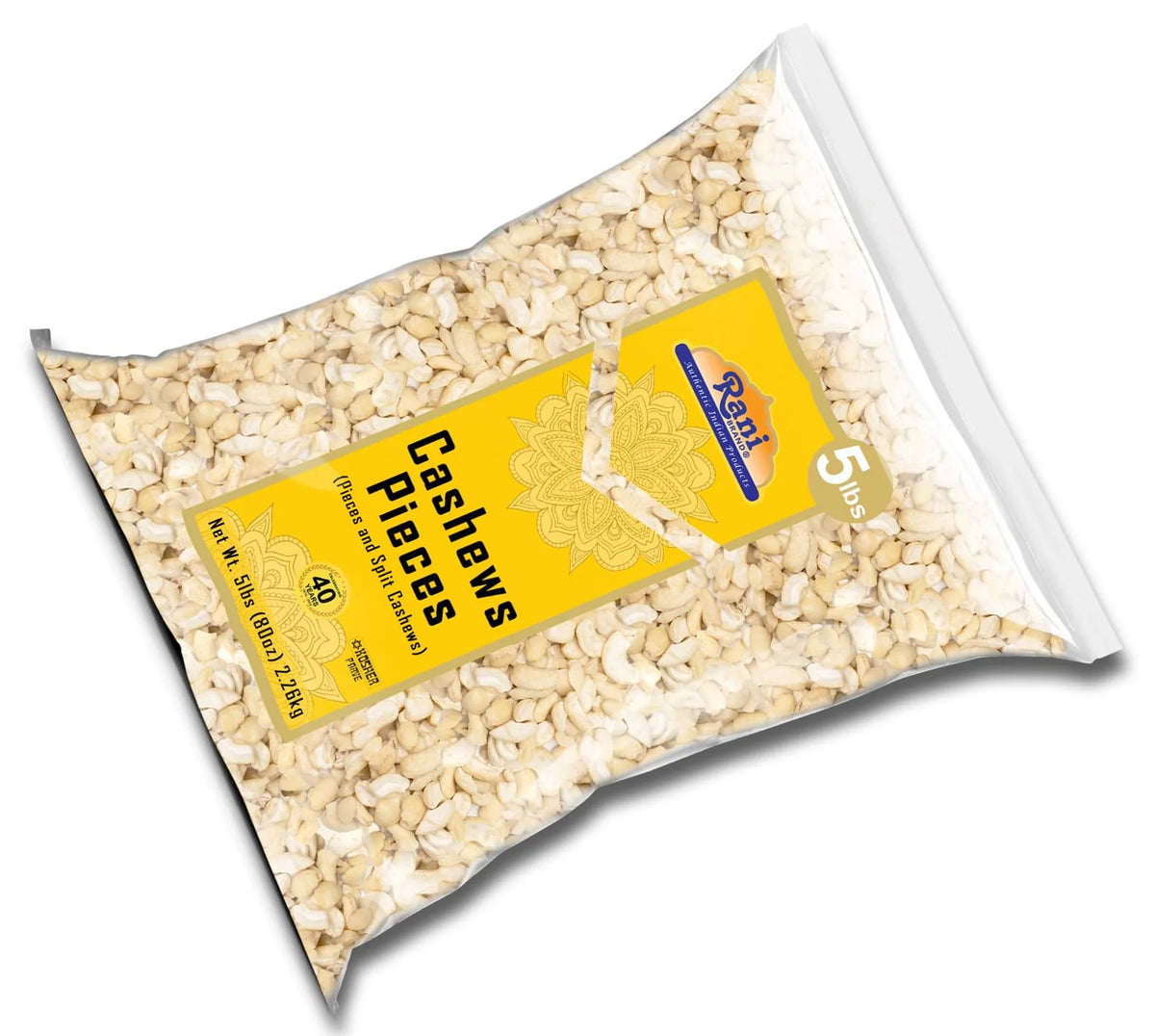Raw Cashews Halves and Pieces 80oz Unsalted N95442
