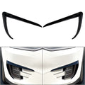 2PCS Car Front Fog Light Eyebrow Cover Trim Black I607