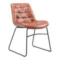 Dining Chair Set of 2 Vintage Brown T4958
